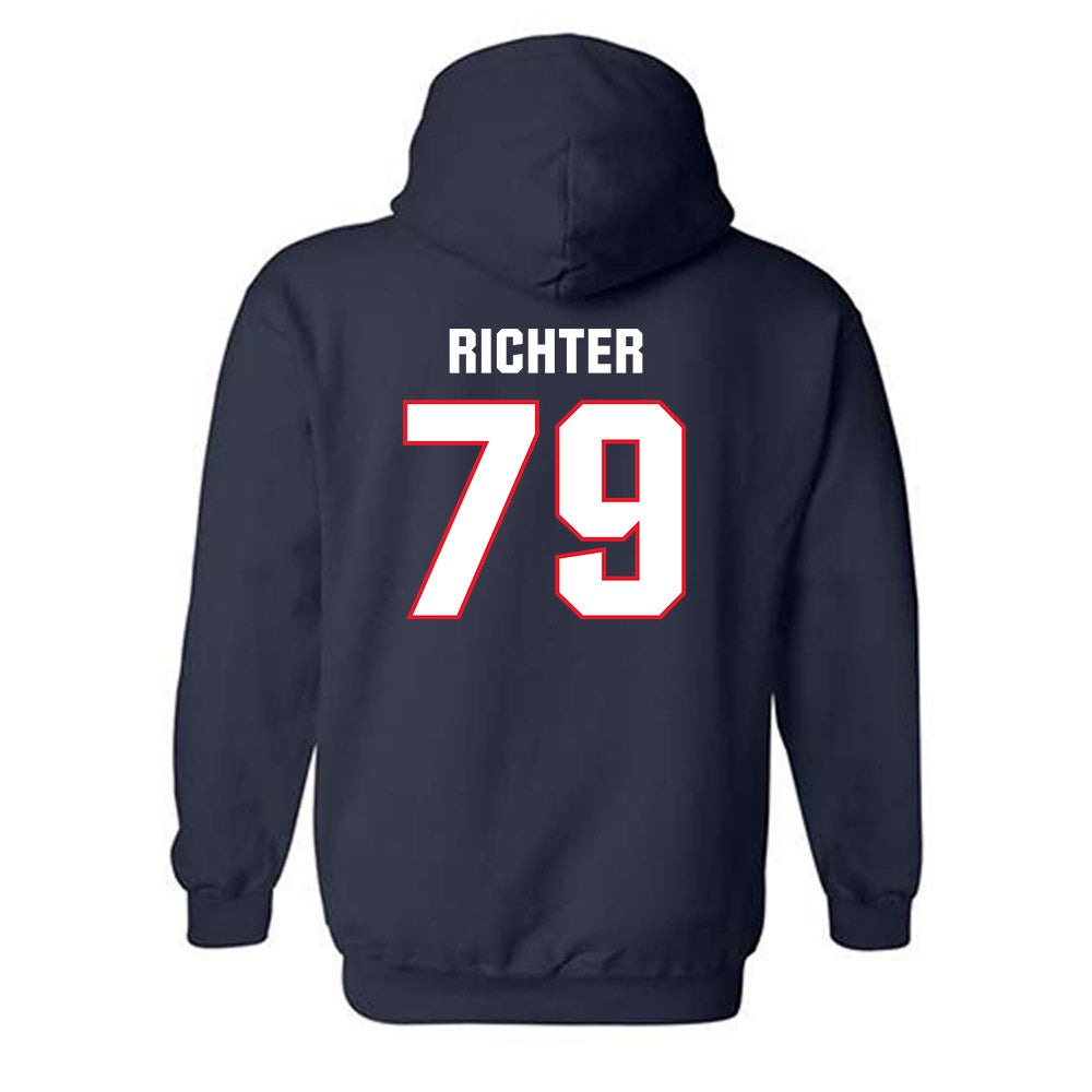 UConn - NCAA Football : Christian Richter - Classic Shersey Hooded Sweatshirt-1