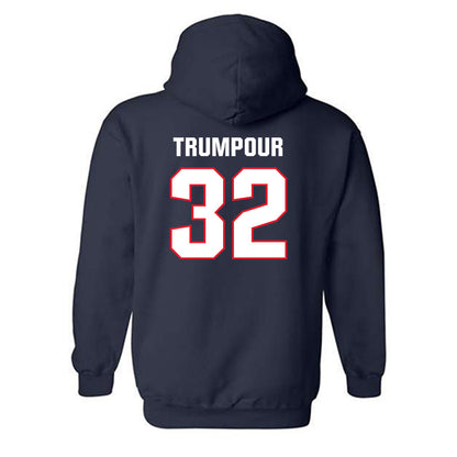 UConn - NCAA Baseball : Austin Trumpour - Classic Shersey Hooded Sweatshirt-1