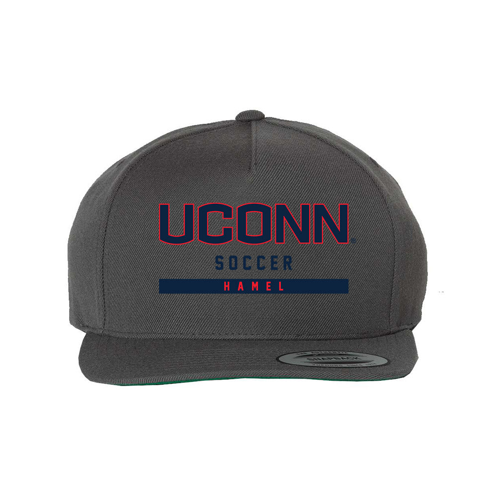 UConn - NCAA Men's Soccer : Johan Hamel - Snapback Hat-0