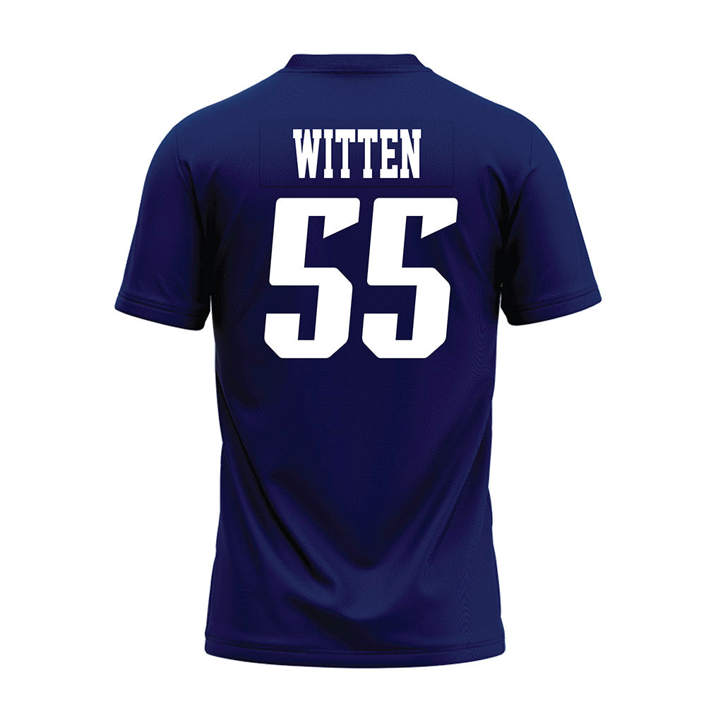 Rice - NCAA Football : CJ Witten - Navy Blue AAC Premium Football Jersey-1