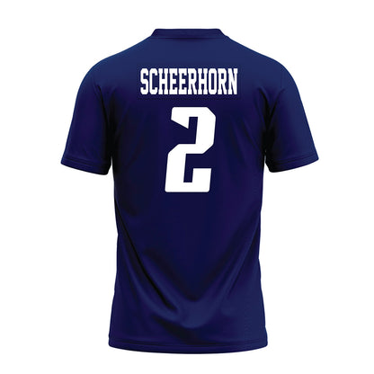 Rice - NCAA Football : Lucas Scheerhorn - Navy Blue AAC Premium Football Jersey-1