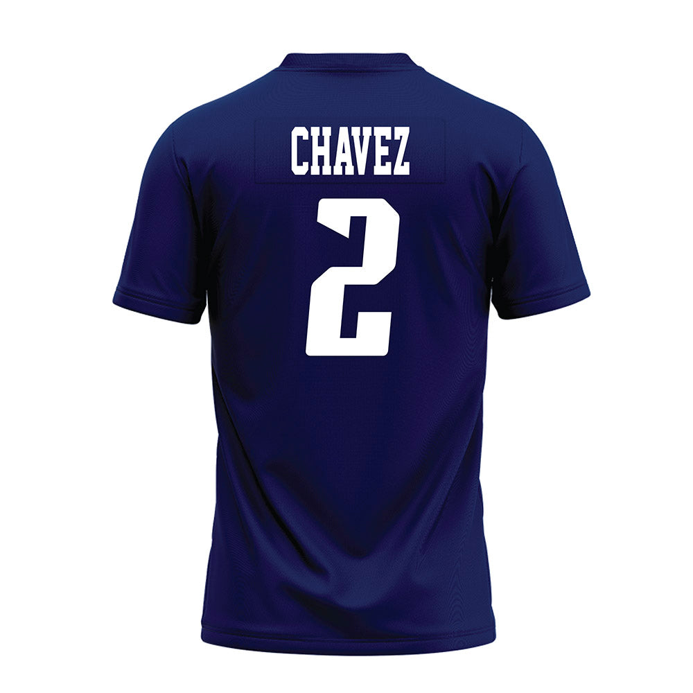 Rice - NCAA Football : Jo Chavez - Navy Blue AAC Premium Football Jersey-1
