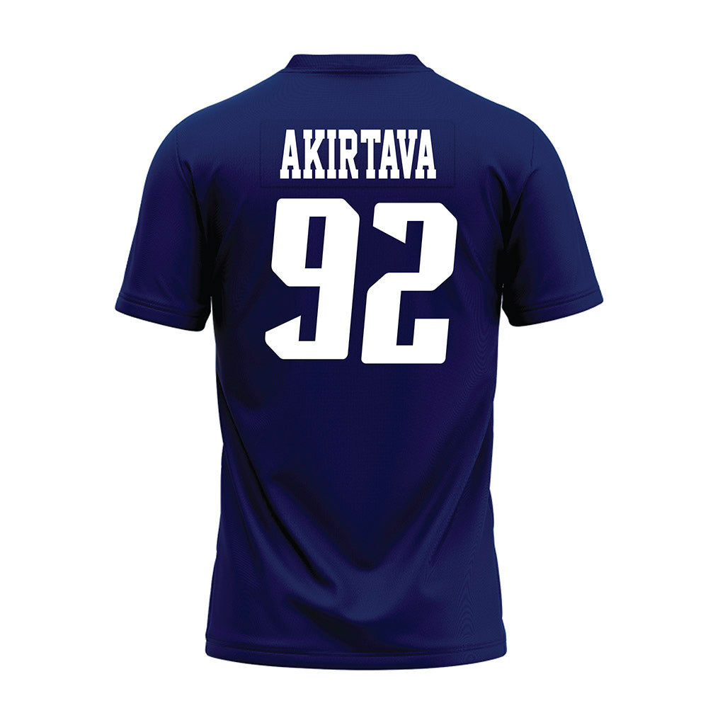 Rice - NCAA Football : Luca Akirtava - Navy Blue AAC Premium Football Jersey-1