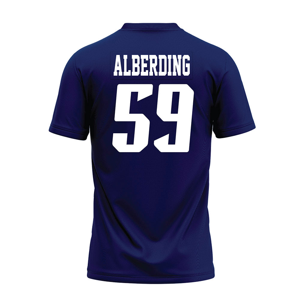 Rice - NCAA Football : Colter Alberding - Navy Blue AAC Premium Football Jersey-1