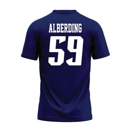 Rice - NCAA Football : Colter Alberding - Navy Blue AAC Premium Football Jersey-1