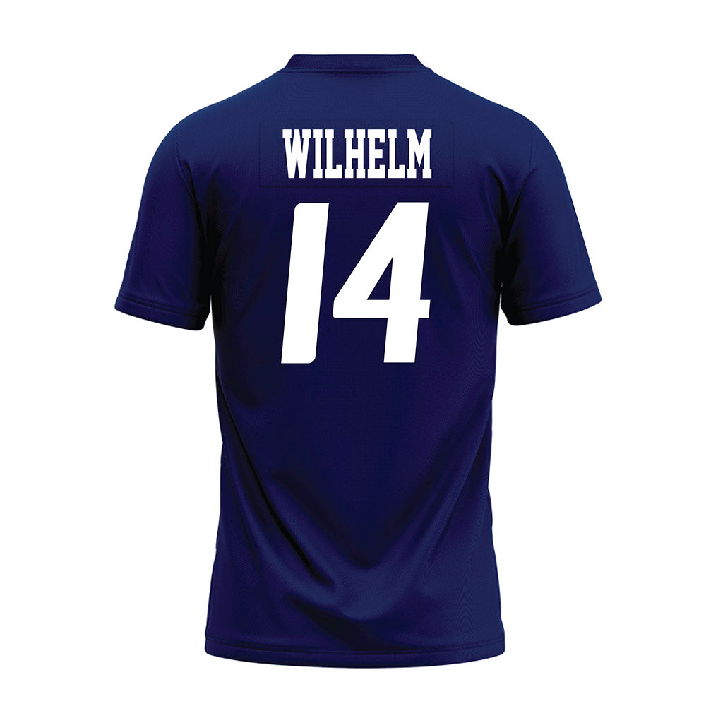 Rice - NCAA Football : Ayden Wilhelm - Navy Blue AAC Premium Football Jersey-1