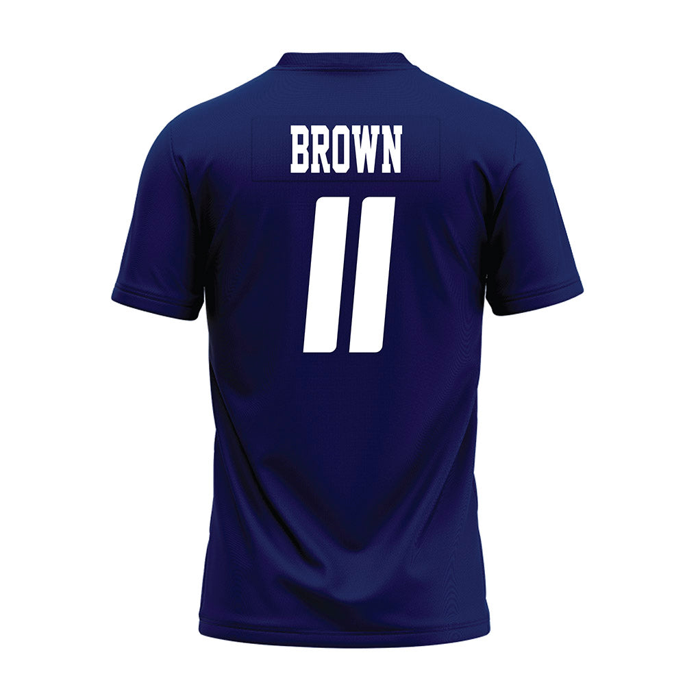 Rice - NCAA Football : Jacurri Brown - Navy Blue AAC Premium Football Jersey-1
