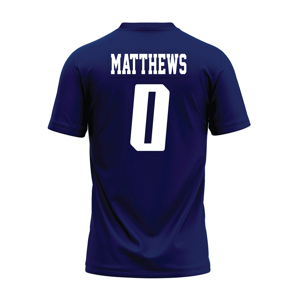 Rice - NCAA Football : Payton Matthews - Navy Blue AAC Premium Football Jersey-1