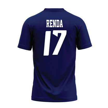 Rice - NCAA Football : Jake Renda - Navy Blue AAC Premium Football Jersey-1