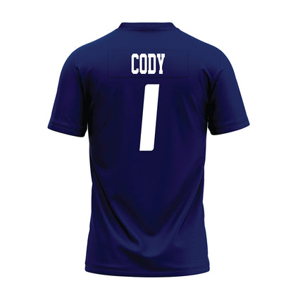 Rice - NCAA Football : Zach Cody - Navy Blue AAC Premium Football Jersey-1