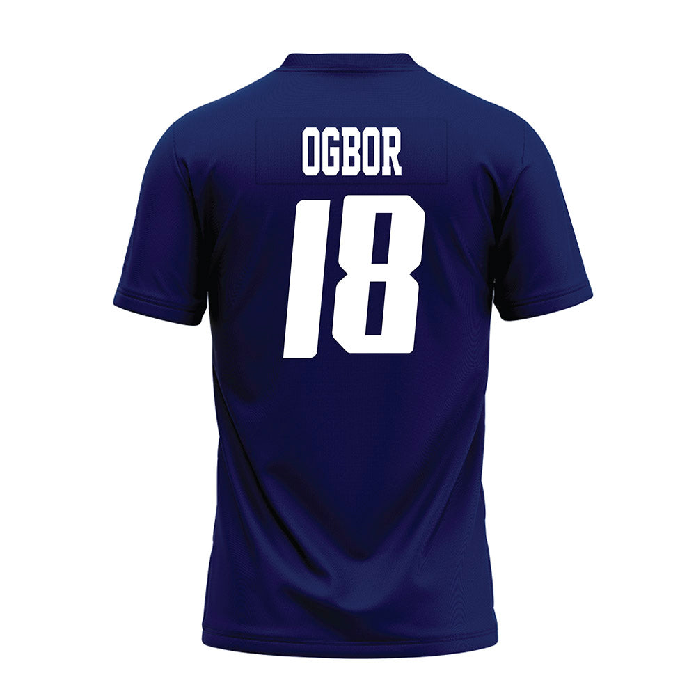 Rice - NCAA Football : Ahran Ogbor - Navy Blue AAC Premium Football Jersey-1