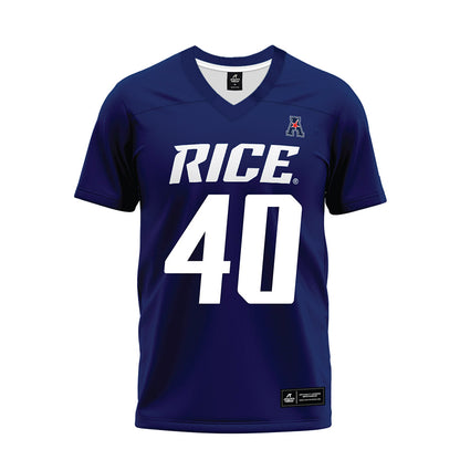 Rice - NCAA Football : Jayden Cupitt - Navy Blue AAC Premium Football Jersey-0