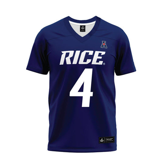 Rice - NCAA Football : Tariq Watson - Navy Blue AAC Premium Football Jersey-0