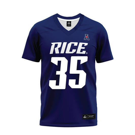 Rice - NCAA Football : Elijah Brown - Navy Blue AAC Premium Football Jersey-0
