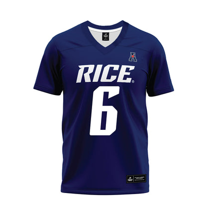 Rice - NCAA Football : Dylan Stephens - Navy Blue AAC Premium Football Jersey-0