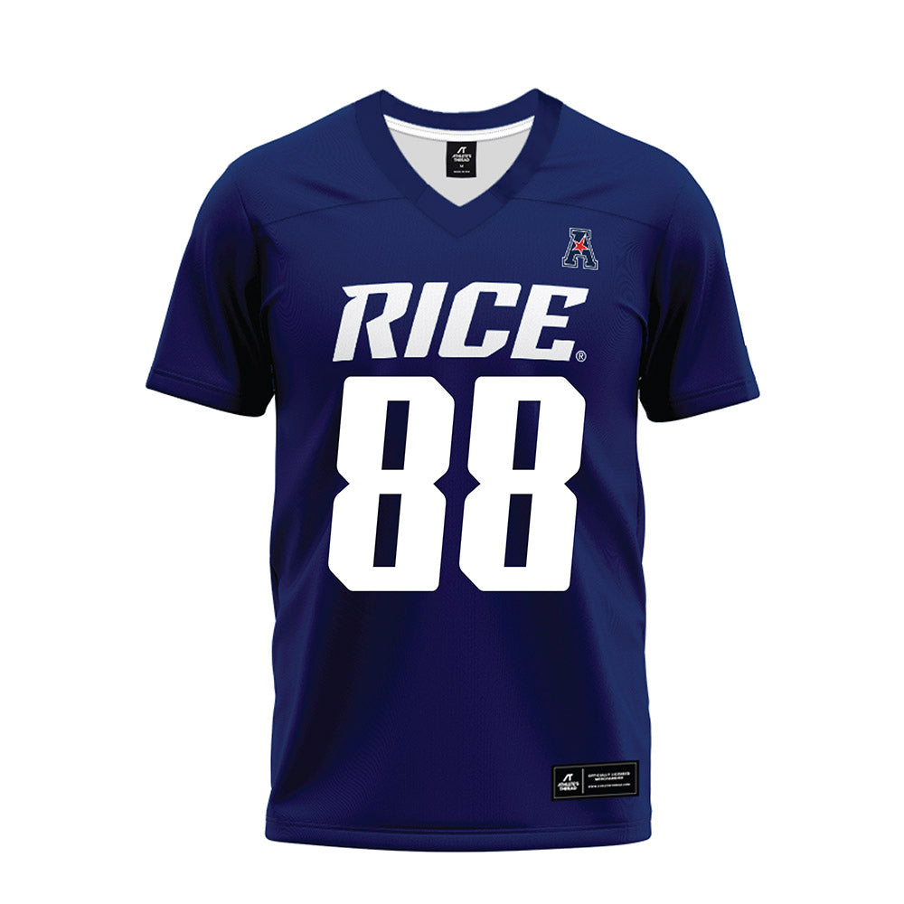 Rice - NCAA Football : Keenan Arcega-Whiteside - Navy Blue AAC Premium Football Jersey-0