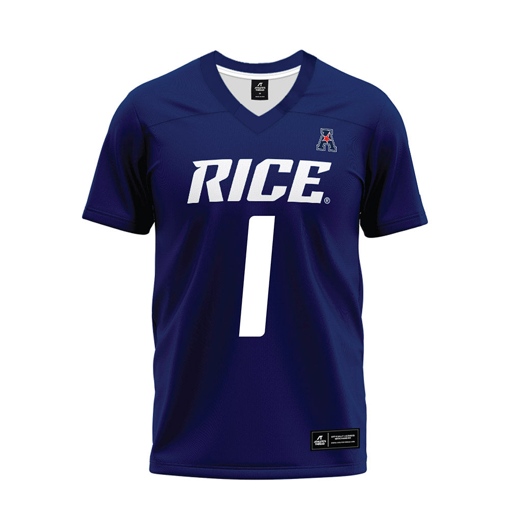Rice - NCAA Football : Zach Cody - Navy Blue AAC Premium Football Jersey-0