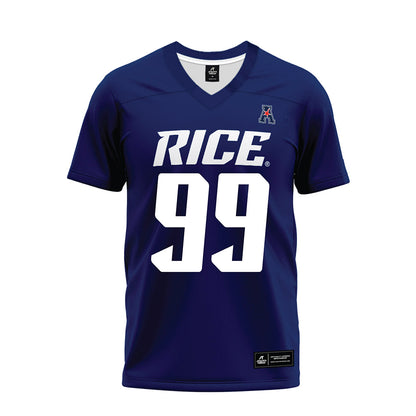 Rice - NCAA Football : Christopher Clark-Jolivet - Navy Blue AAC Premium Football Jersey-0