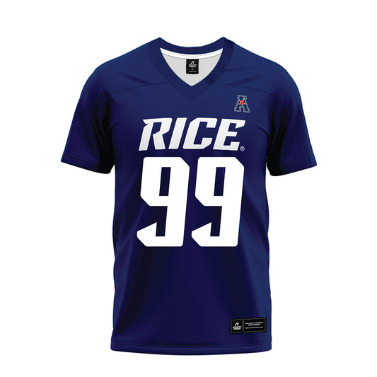 Rice - NCAA Football : Christopher Clark-Jolivet - Navy Blue AAC Premium Football Jersey-0