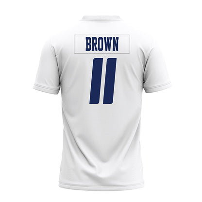 Rice - NCAA Football : Jacurri Brown - White AAC Premium Football Jersey-1