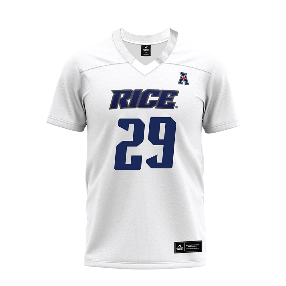 Rice - NCAA Football : Daveon Hook - White AAC Premium Football Jersey-0