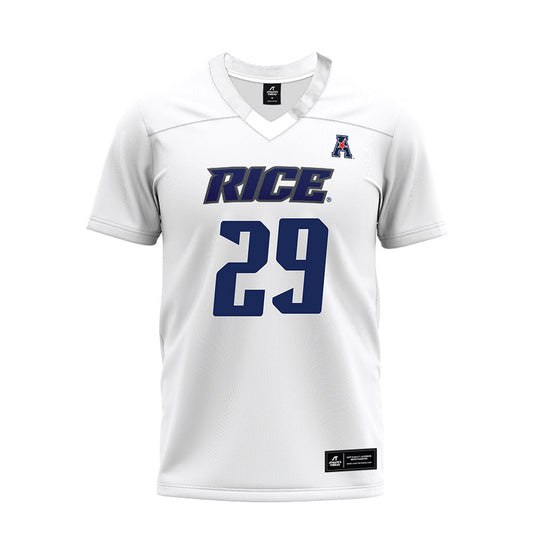 Rice - NCAA Football : Daveon Hook - White AAC Premium Football Jersey-0