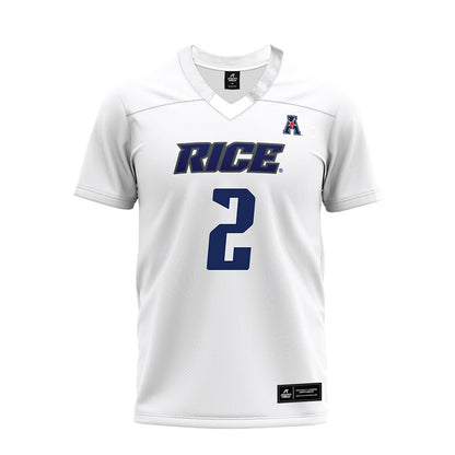 Rice - NCAA Football : Jo Chavez - White AAC Premium Football Jersey-0