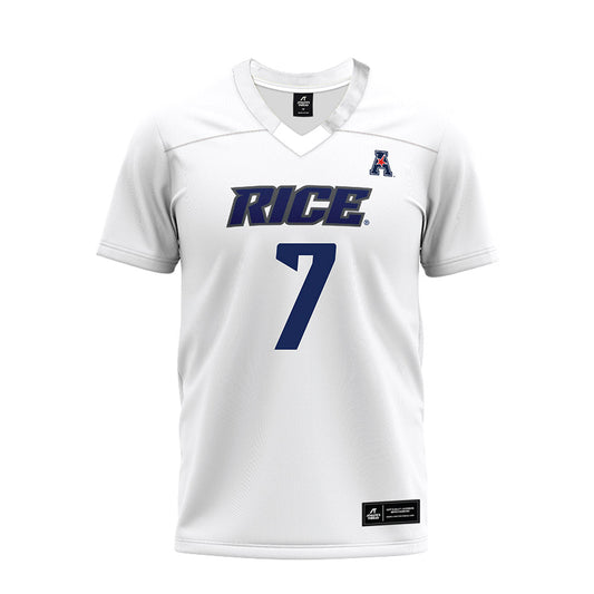 Rice - NCAA Football : Angelo Brown Jr - White AAC Premium Football Jersey-0