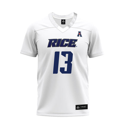 Rice - NCAA Football : Tariq May - White AAC Premium Football Jersey-0