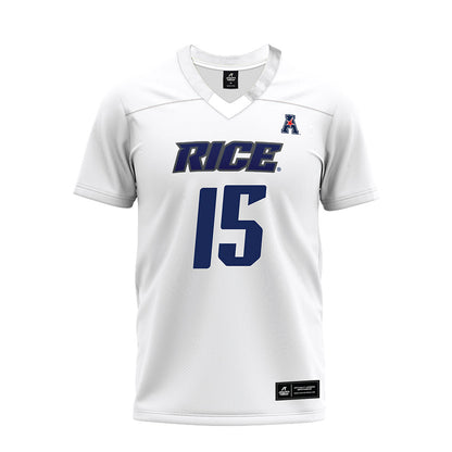 Rice - NCAA Football : Matthew Aribisala - White AAC Premium Football Jersey-0