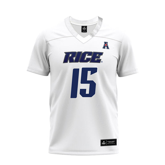 Rice - NCAA Football : Matthew Aribisala - White AAC Premium Football Jersey-0