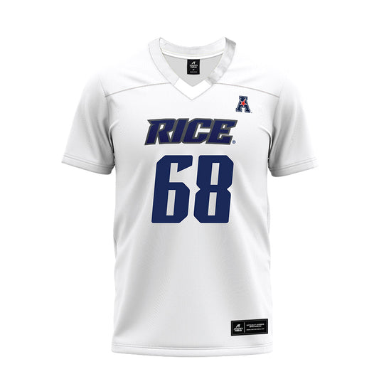 Rice - NCAA Football : Scott Becker - White AAC Premium Football Jersey-0