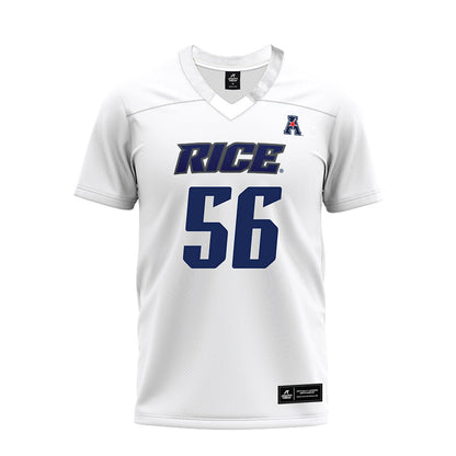 Rice - NCAA Football : Seth Clarke - White AAC Premium Football Jersey-0