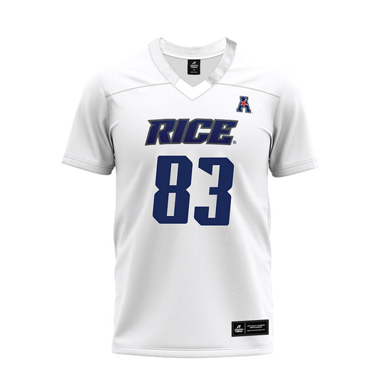 Rice - NCAA Football : Jackson Ranucci - White AAC Premium Football Jersey-0