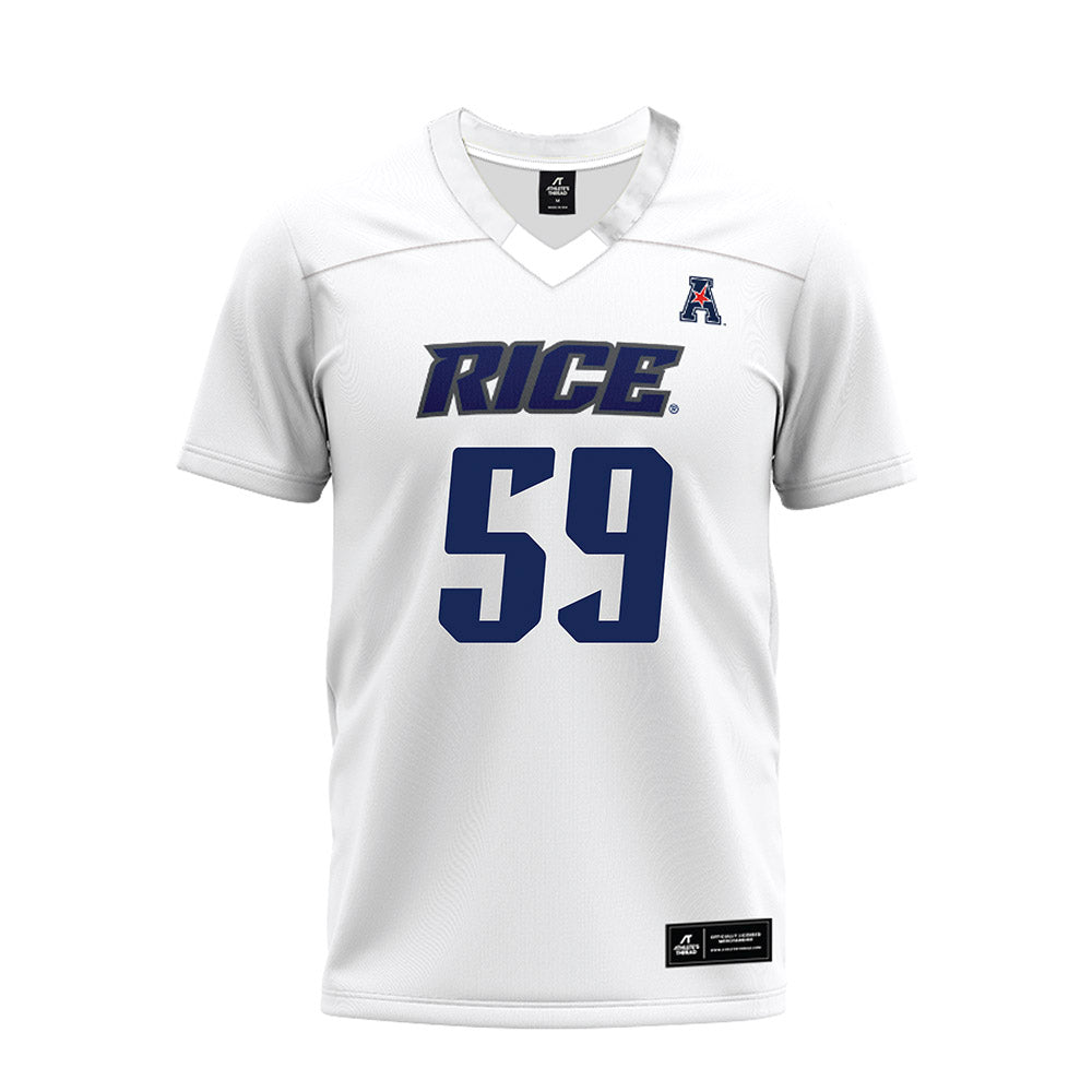Rice - NCAA Football : Colter Alberding - White AAC Premium Football Jersey-0