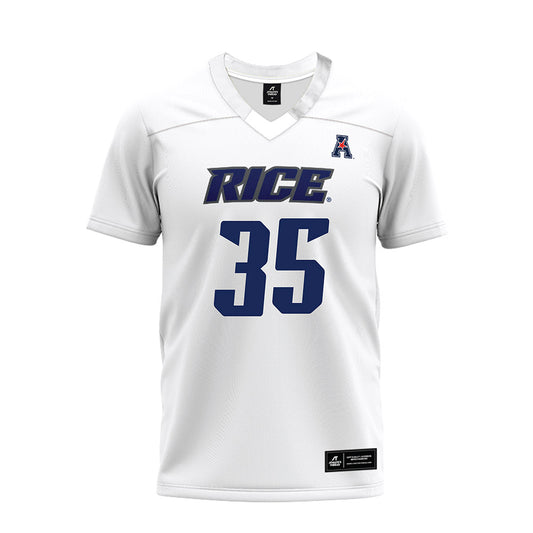 Rice - NCAA Football : Elijah Brown - White AAC Premium Football Jersey-0
