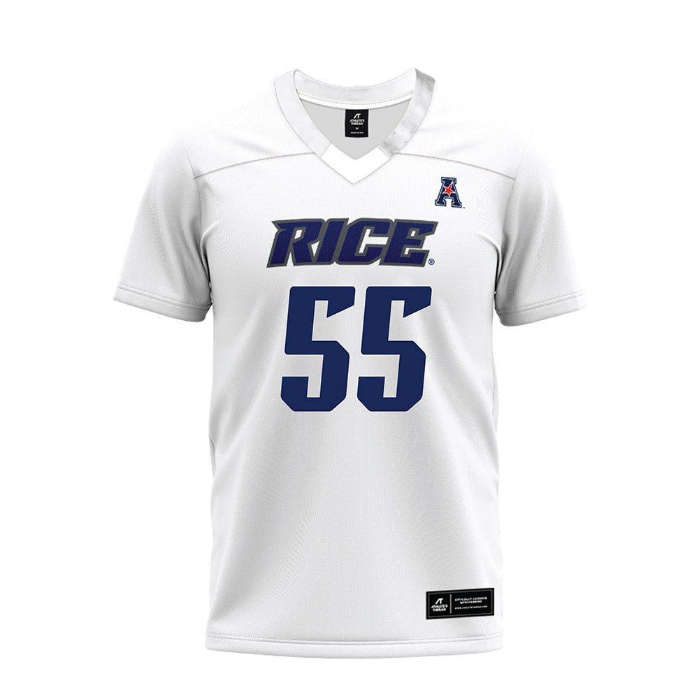 Rice - NCAA Football : CJ Witten - White AAC Premium Football Jersey-0