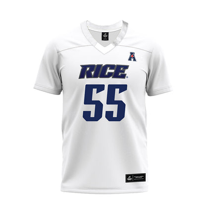 Rice - NCAA Football : CJ Witten - White AAC Premium Football Jersey-0