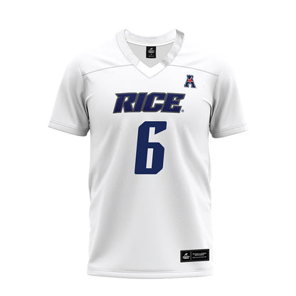 Rice - NCAA Football : Ben Grice - White AAC Premium Football Jersey-0