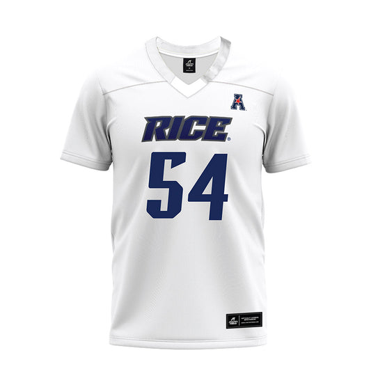 Rice - NCAA Football : Austin Harnetiaux - White AAC Premium Football Jersey-0