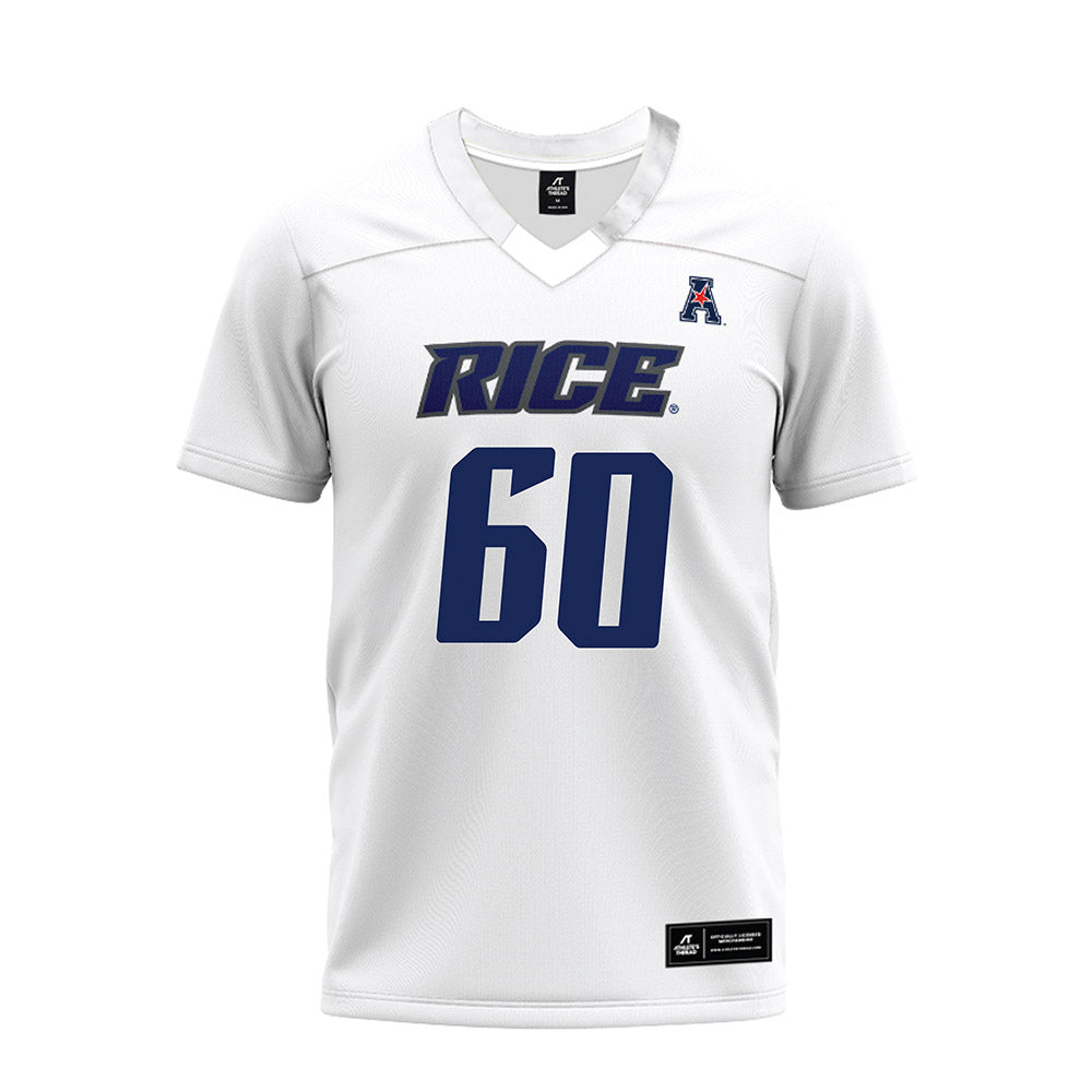 Rice - NCAA Football : Leo Bluhm - White AAC Premium Football Jersey-0