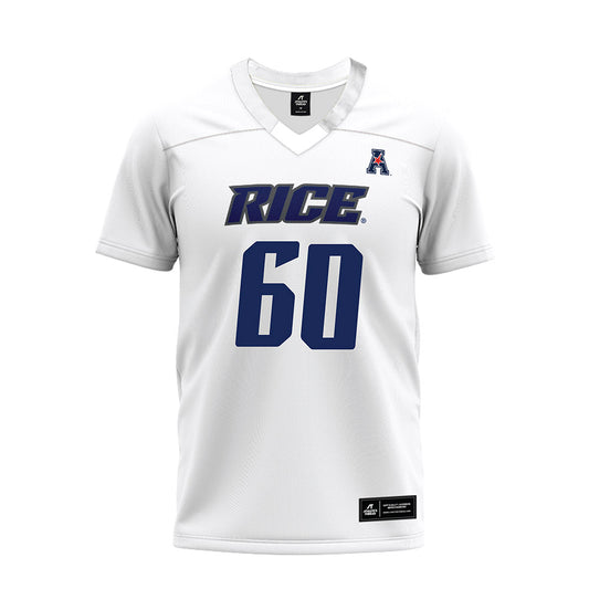Rice - NCAA Football : Leo Bluhm - White AAC Premium Football Jersey-0