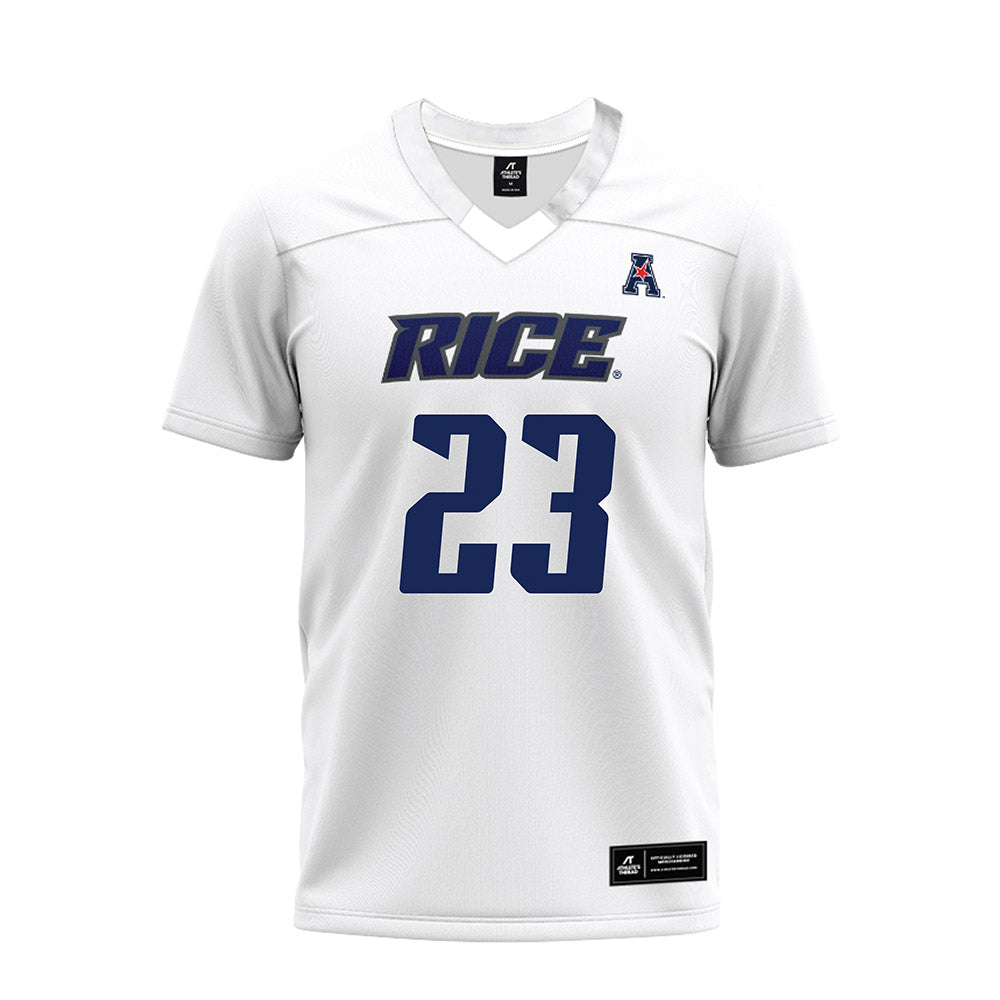 Rice - NCAA Football : Michael Amey III - White AAC Premium Football Jersey-0