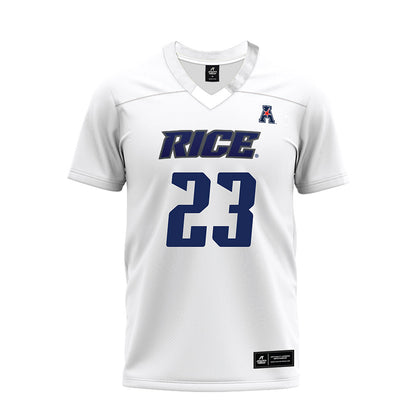Rice - NCAA Football : Michael Amey III - White AAC Premium Football Jersey-0