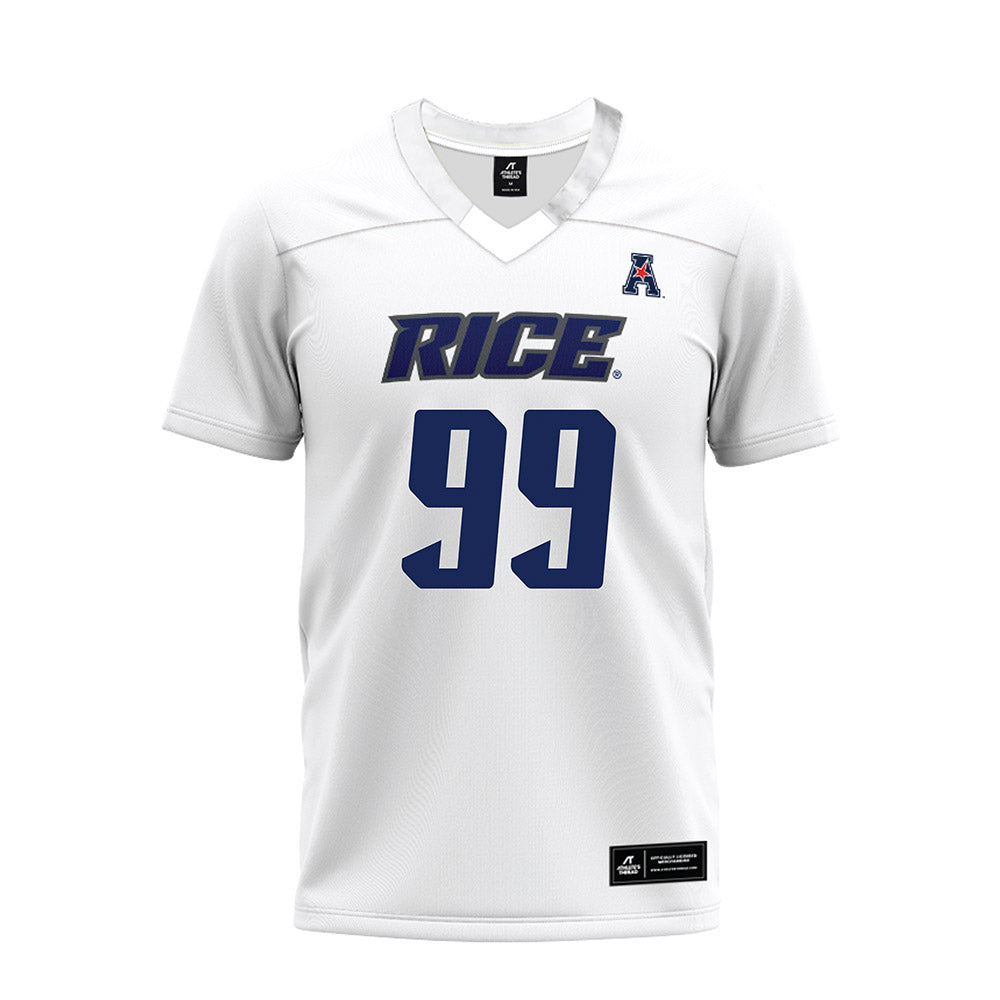 Rice - NCAA Football : Christopher Clark-Jolivet - White AAC Premium Football Jersey-0