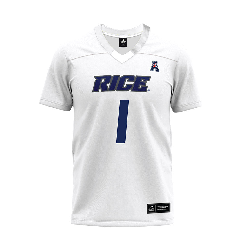 Rice - NCAA Football : Zach Cody - White AAC Premium Football Jersey-0