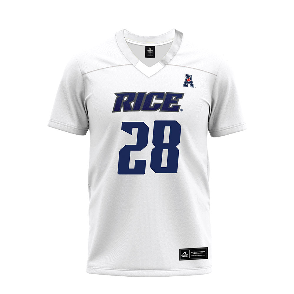 Rice - NCAA Football : D'Andre Hardeman Jr - White AAC Premium Football Jersey-0