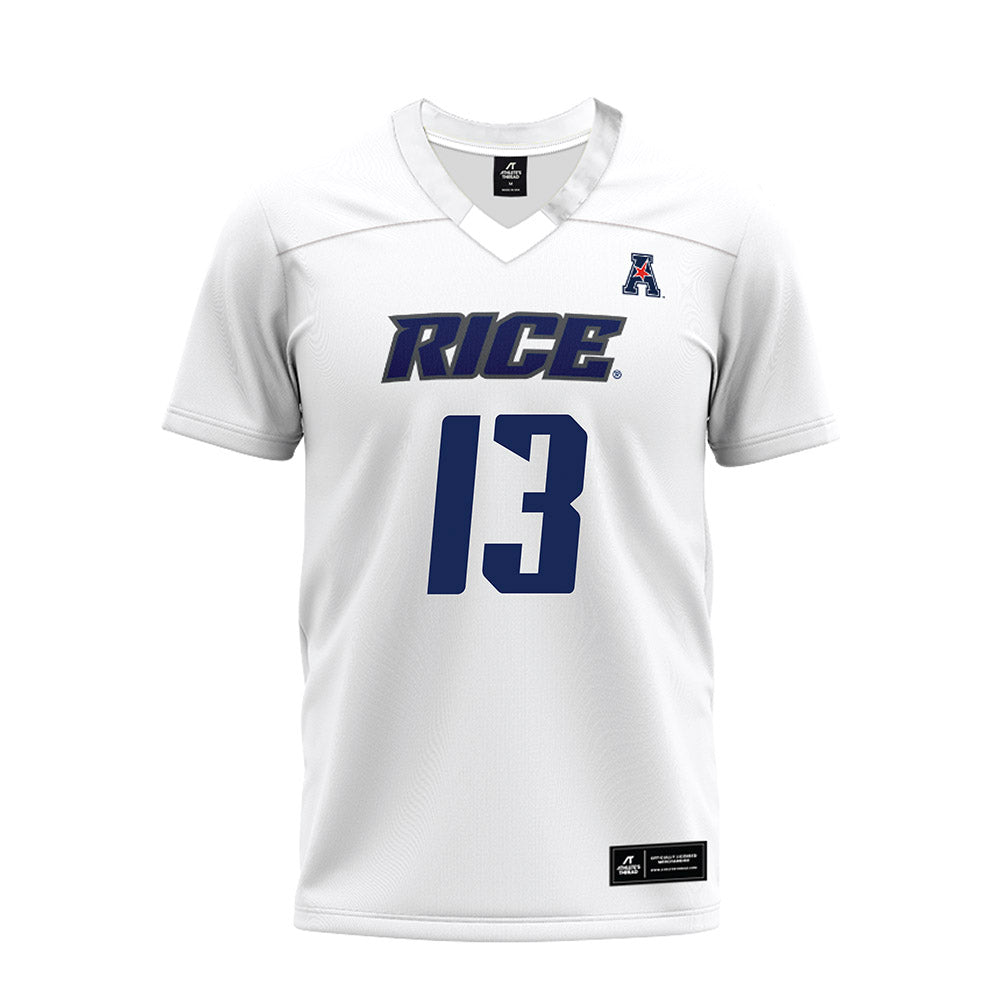 Rice - NCAA Football : Maxwell Mosey - White AAC Premium Football Jersey-0