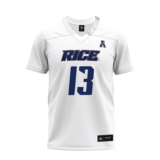 Rice - NCAA Football : Maxwell Mosey - White AAC Premium Football Jersey-0