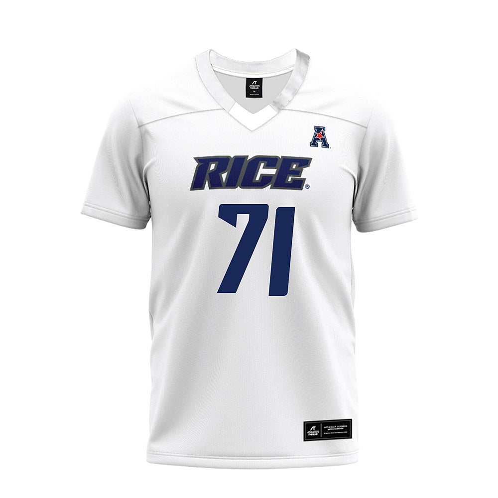 Rice - NCAA Football : Cole Principe - White AAC Premium Football Jersey-0